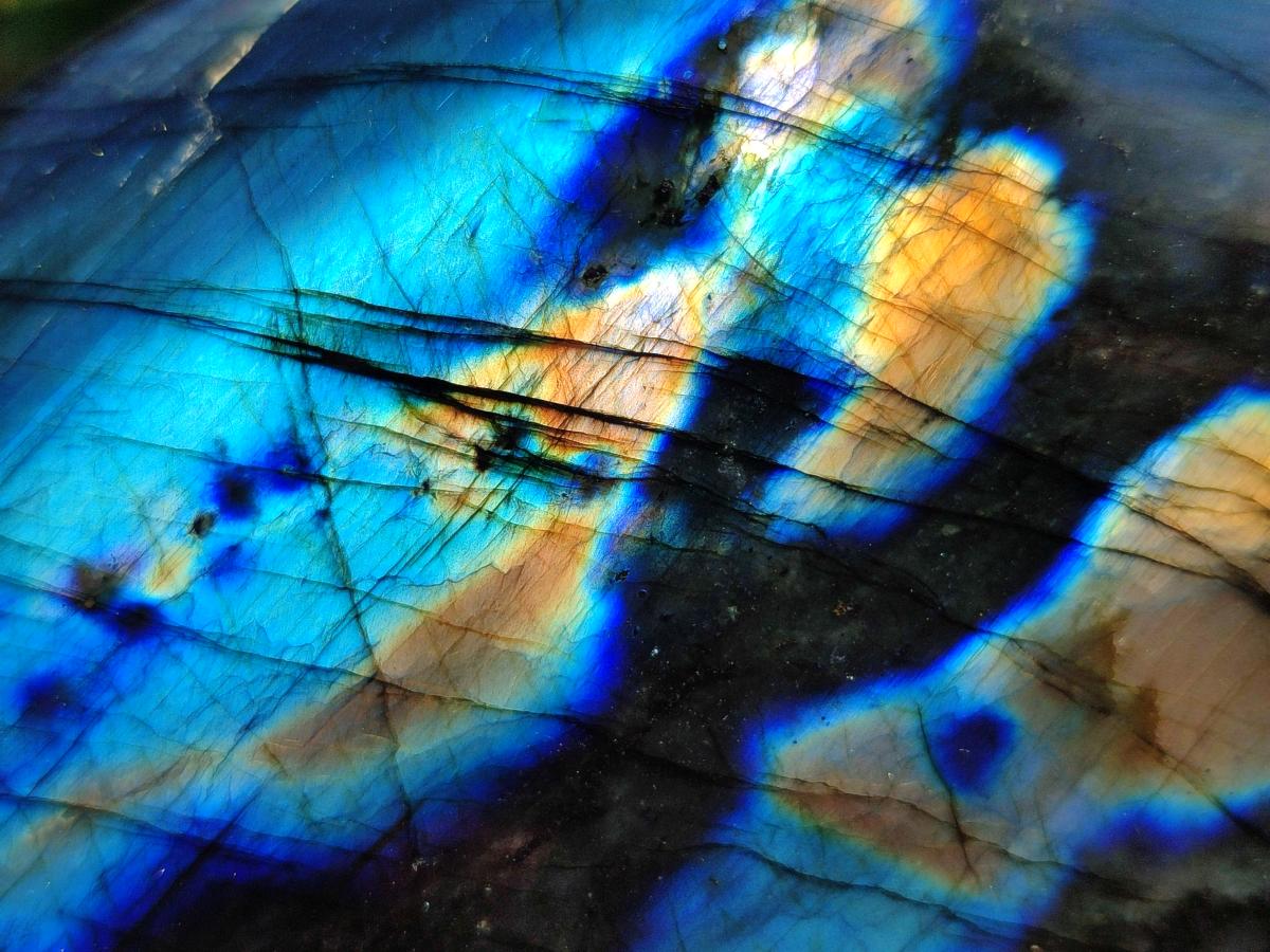 Polished Labradorite Standing Free Form x 1 From Tulear, Madagascar