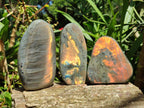 Polished Labradorite Standing Free Forms x 3 From Tulear, Madagascar