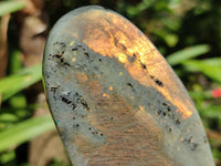 Polished Labradorite Standing Free Forms x 3 From Tulear, Madagascar