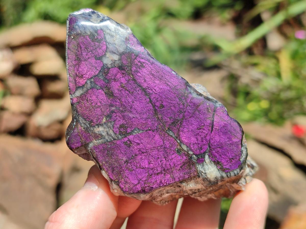 Polished Metallic Purpurite Specimens x 4 From Erongo, Namibia