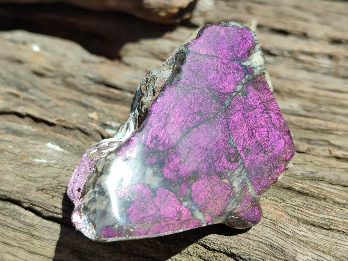 Polished Metallic Purpurite Specimens x 4 From Erongo, Namibia