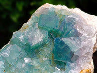 Natural Green Fluorite Cluster Specimens x 3 From Mandrosonoro, Madagascar