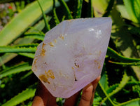 Polished Window Amethyst Crystals x 2 From Akansobe, Madagascar