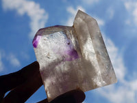 Polished Window Amethyst Crystals x 2 From Akansobe, Madagascar
