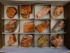 Natural Sunset Orange Calcite Specimens x 12 From Spitzkop, Namibia