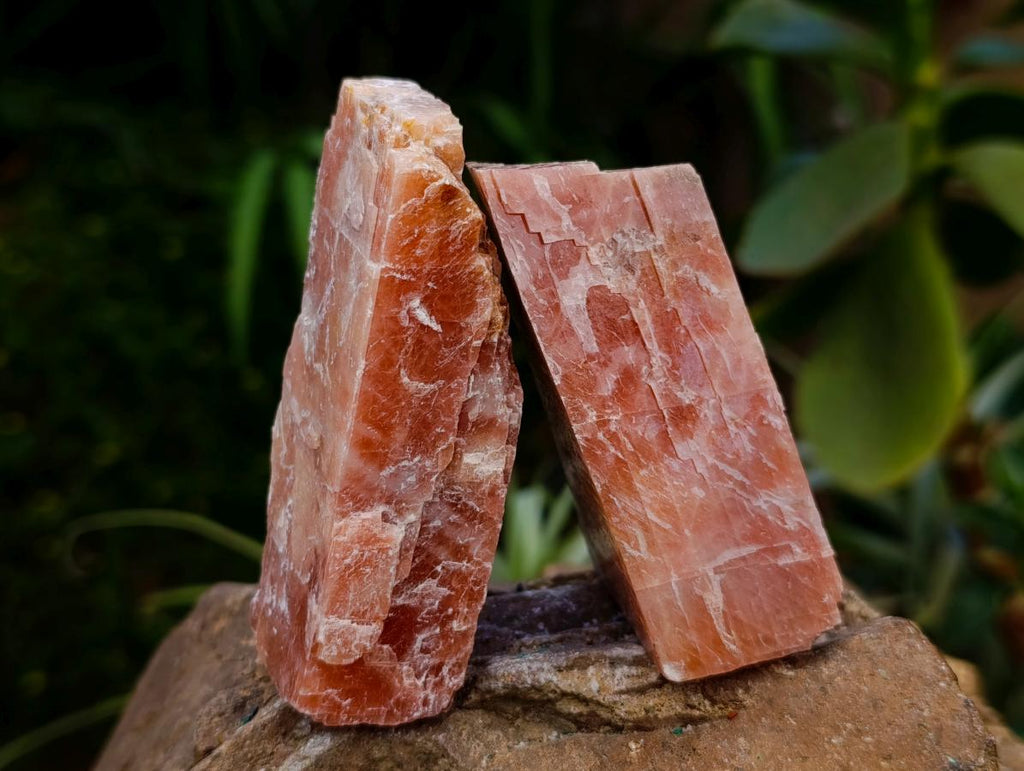 Natural Sunset Orange Calcite Specimens x 12 From Spitzkop, Namibia