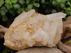 Natural Clear Cascading Quartz Crystal Clusters x 3 From Madagascar