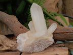 Natural Clear Cascading Quartz Crystal Clusters x 3 From Madagascar