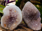 Polished Amethyst Agate Geodes x 6 From Madagascar