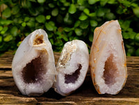 Polished Amethyst Agate Geodes x 6 From Madagascar