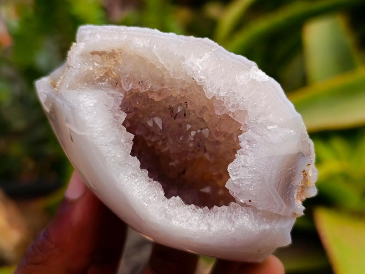Polished Amethyst Agate Geodes x 6 From Madagascar