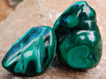 Polished Flower Banded Malachite Free Forms x 12 From Congo - Toprock Gemstones and Minerals 