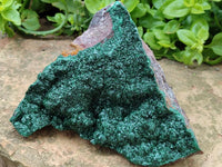 Natural Crystalline Malachite on Dolomite Specimen x 1 From Kolwezi, Congo