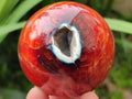 Polished Carnelian Agate Gemstone Spheres x 4 From Madagascar