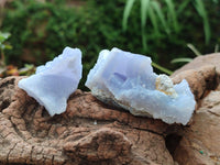 Natural Etched Blue Chalcedony Geodes x 12 From Nsanje, Malawi