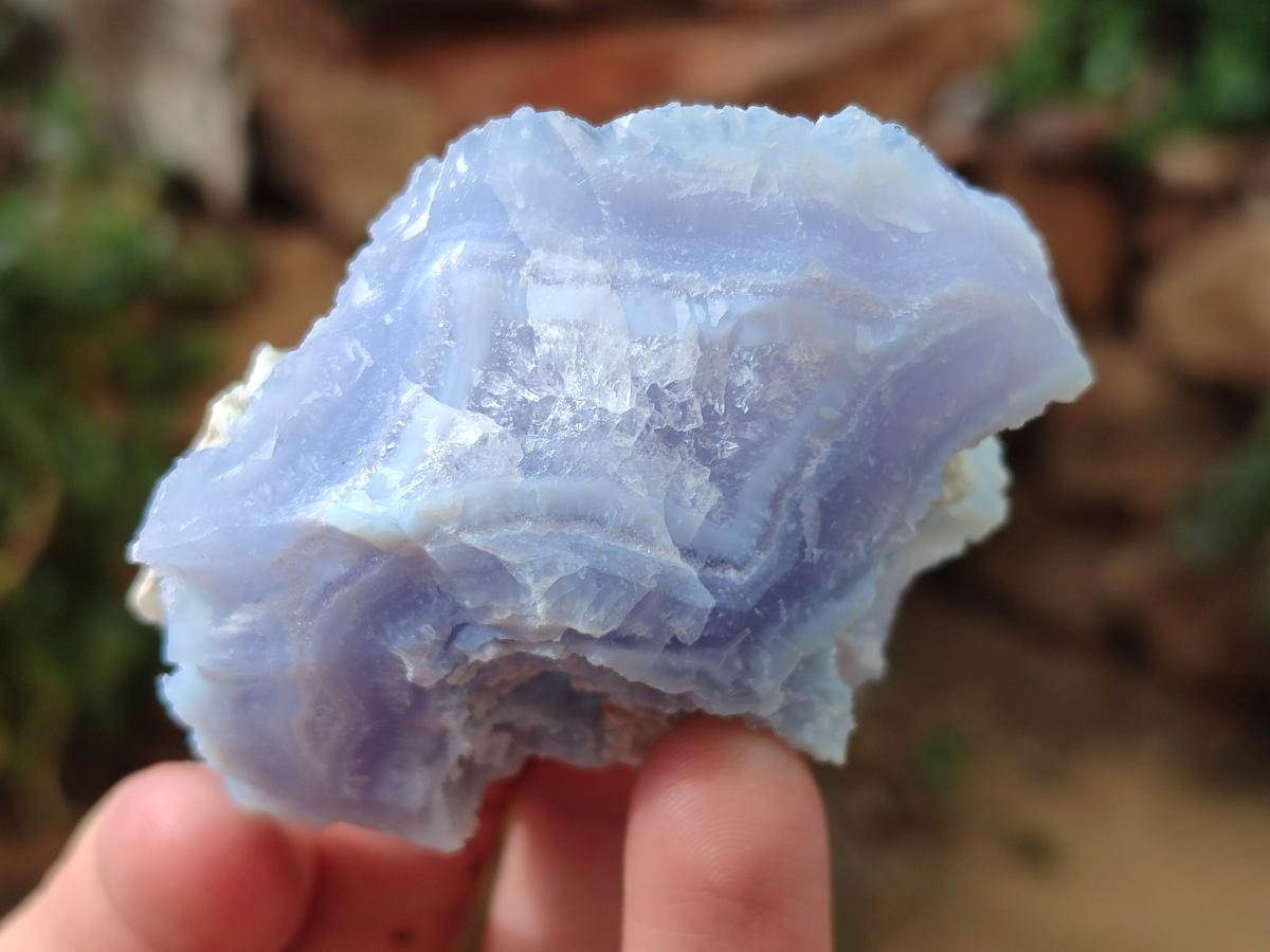 Natural Etched Blue Chalcedony Geodes x 12 From Nsanje, Malawi