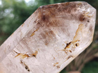 Polished Smokey Window Quartz Crystals with Lepidocrocite x 2 From Akansobe, Madagascar