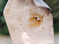 Polished Smokey Window Quartz Crystals with Lepidocrocite x 2 From Akansobe, Madagascar