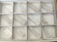 Polished Pearl Girasol Quartz Crystals x 12 From Ambatondrazaka, Madagascar