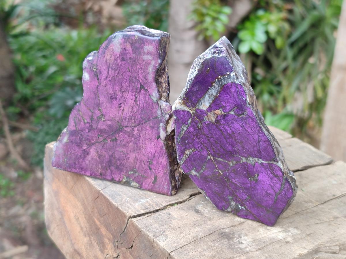 Polished Metallic Purpurite Specimens x 4 From Erongo, Namibia