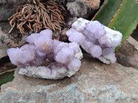 Natural Sunburst Amethyst Spirit Clusters x 2 From Boekenhouthoek, South Africa