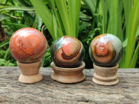 Polished Polychrome Jasper Spheres x 6 From NW Coast, Madagascar