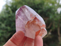 Polished Smokey Amethyst Window Quartz Crystals x 6 From Akansobe, Madagascar