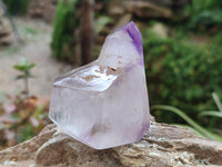 Polished Smokey Amethyst Window Quartz Crystals x 6 From Akansobe, Madagascar