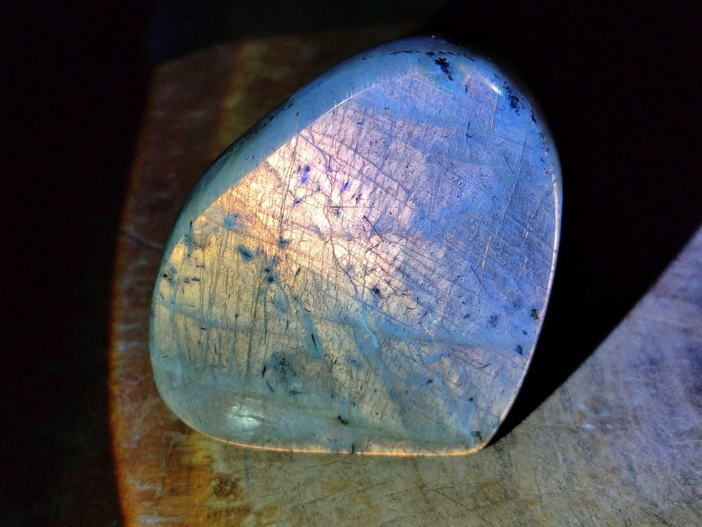 Polished Labradorite Standing Free Forms x 6 From Tulear, Madagascar