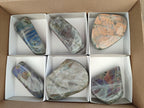 Polished Labradorite Standing Free Forms x 6 From Tulear, Madagascar