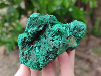 Natural Silky Malachite Specimens x 3 From Kasompe, Congo