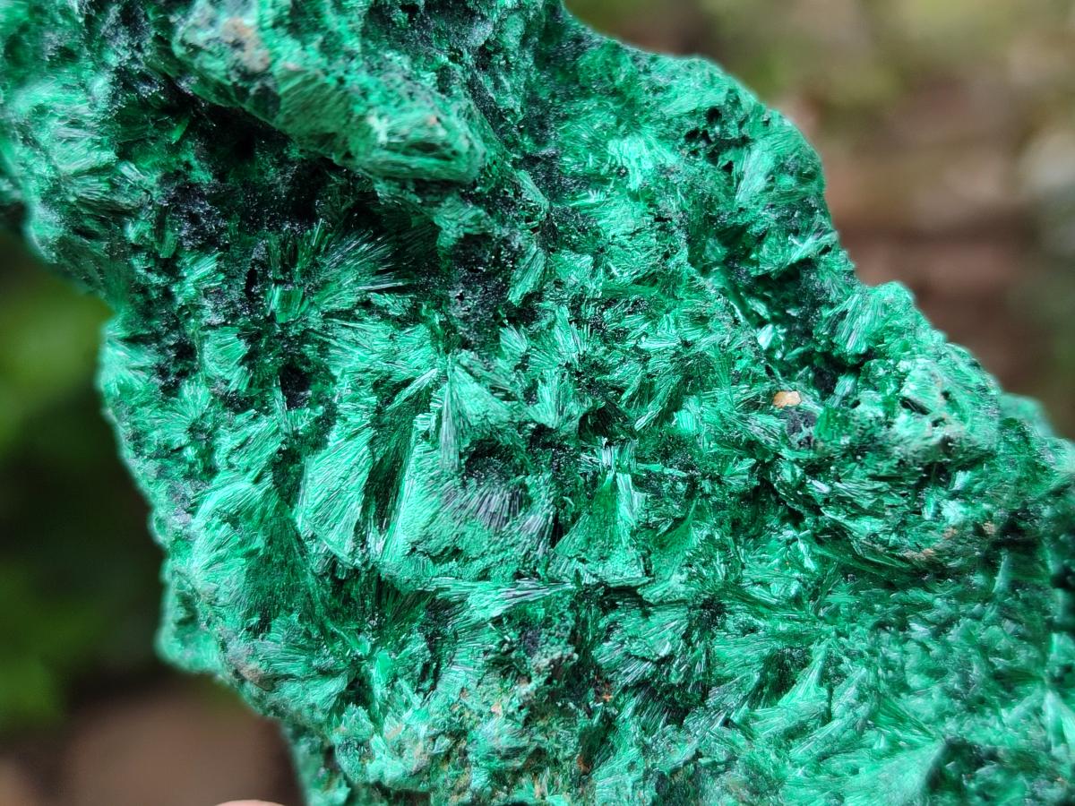 Natural Silky Malachite Specimens x 3 From Kasompe, Congo