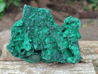 Natural Silky Malachite Specimens x 3 From Kasompe, Congo