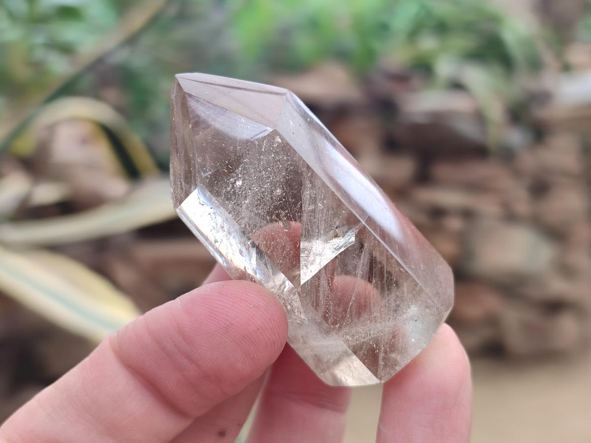 Polished Wispy Smokey Quartz Crystals x 12 From Madagascar