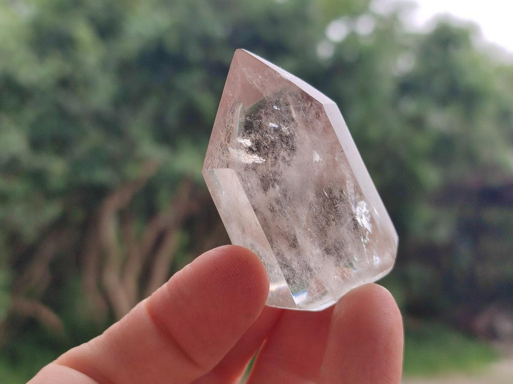 Polished Wispy Smokey Quartz Crystals x 12 From Madagascar