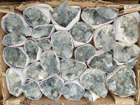 Natural Blue Celestite Cluster Specimens x 28 From Sakoany, Madagascar