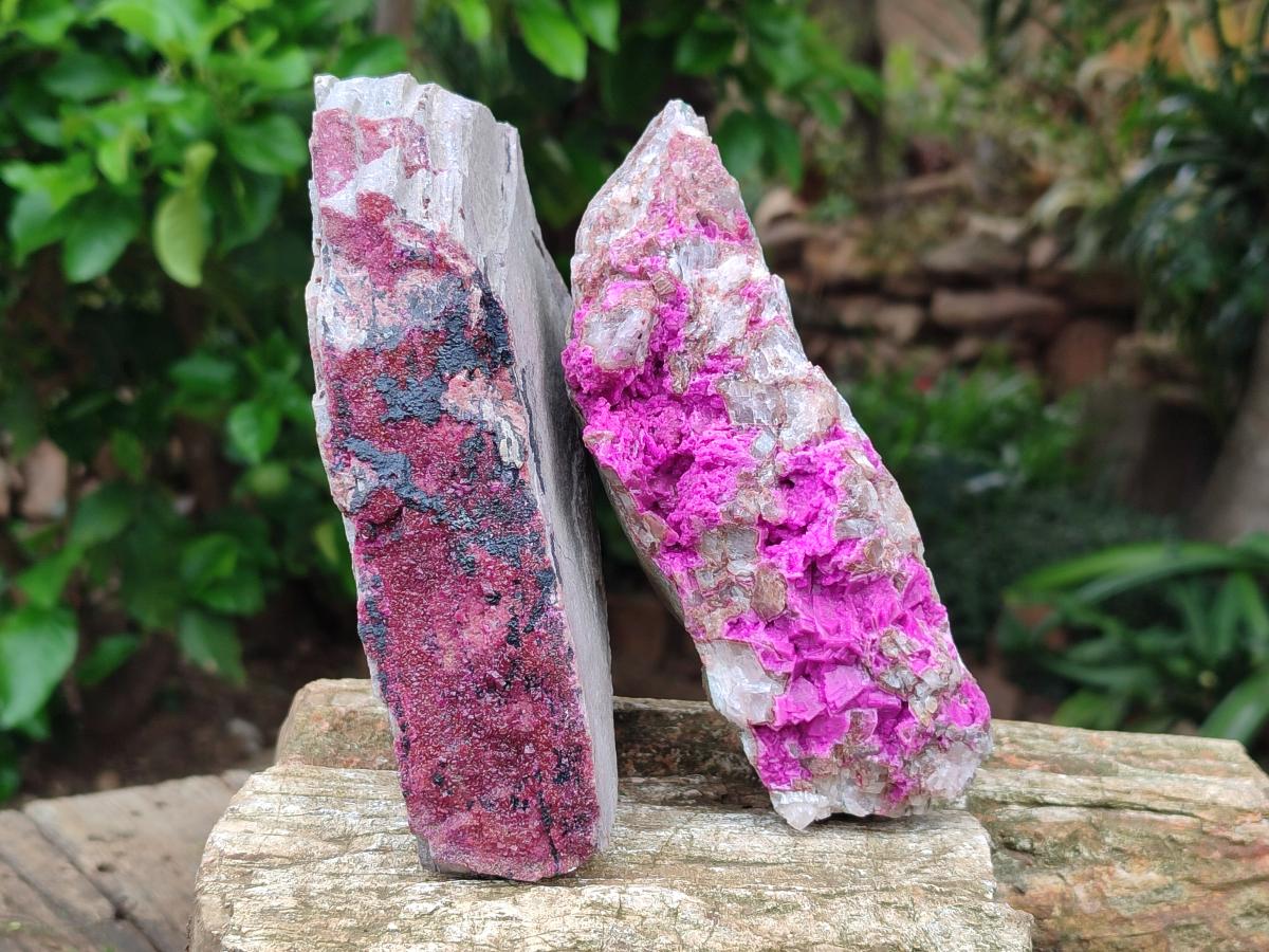 Natural Salrose Cobaltion Dolomite Specimens x 2 From Kakanda, Congo