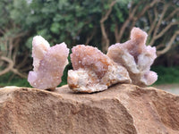 Natural Amethyst and Ametrine Spirit Crystal Clusters x 12 From Boekenhouthoek, South Africa