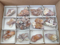 Natural Amethyst and Ametrine Spirit Crystal Clusters x 12 From Boekenhouthoek, South Africa