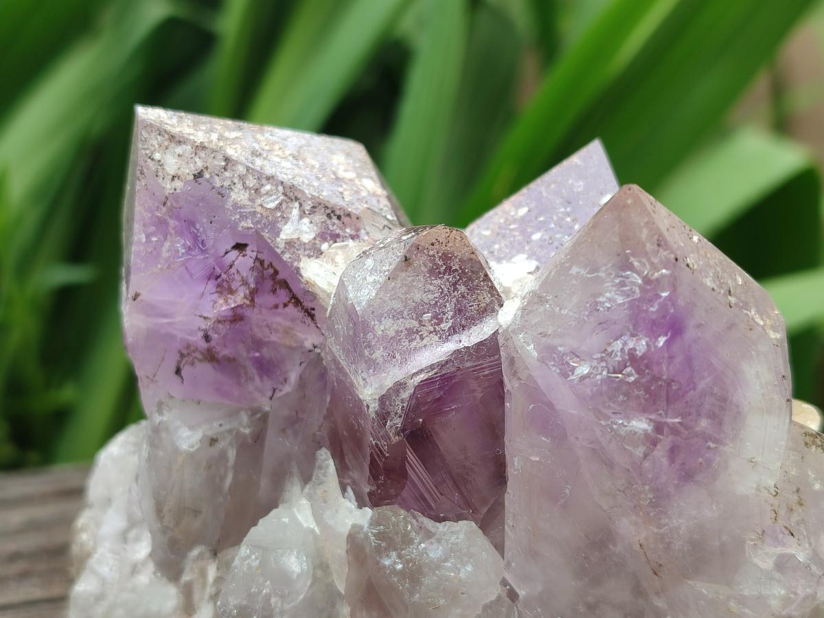 Natural Jacaranda Amethyst Crystal Clusters x 3 From Mumbwa, Zambia