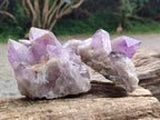 Natural Jacaranda Amethyst Crystal Clusters x 3 From Mumbwa, Zambia