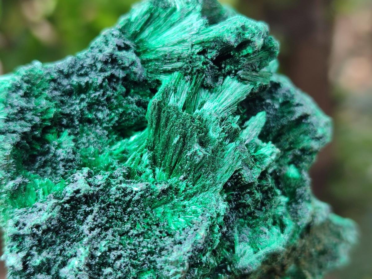 Natural Silky Malachite Specimens x 6 From Kasompe, Congo