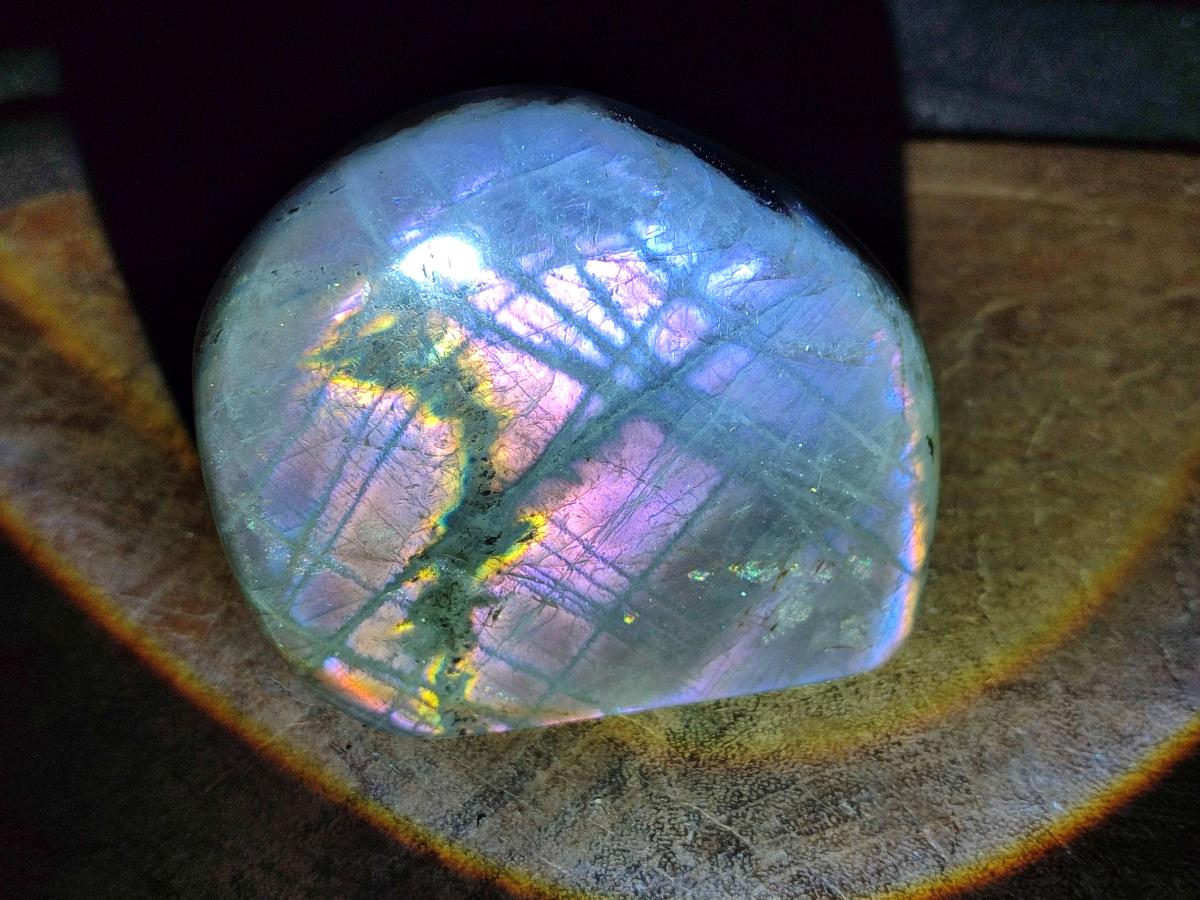 Polished Rare Purple Sunset Flash Labradorite Standing Free Forms x 6 From Tulear, Madagascar