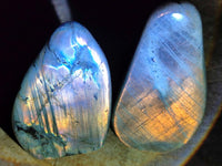 Polished Rare Purple Sunset Flash Labradorite Standing Free Forms x 6 From Tulear, Madagascar