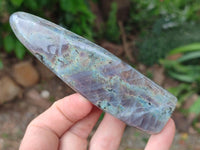 Polished Rare Purple Sunset Flash Labradorite Standing Free Forms x 6 From Tulear, Madagascar