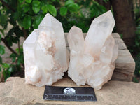 Natural Clear Quartz Crystal Clusters x 4 From Ambatofinandrahana, Madagascar