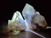 Natural Clear Quartz Crystal Clusters x 4 From Ambatofinandrahana, Madagascar