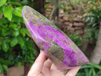 Polished XL Rare Purple Stichtite Standing Free Form x 1 From Barberton, South Africa
