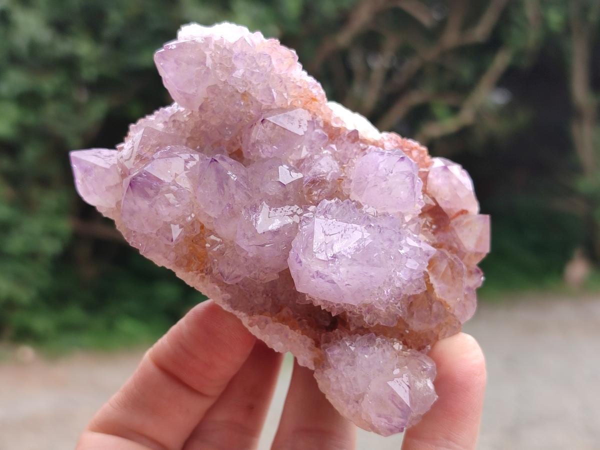 Natural Drusy Coated Spirit Amethyst and Ametrine Clusters x 3 From Boekenhouthoek, South Africa