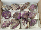 Natural Metallic Cobbed Purpurite Specimens x 12 From Erongo, Namibia